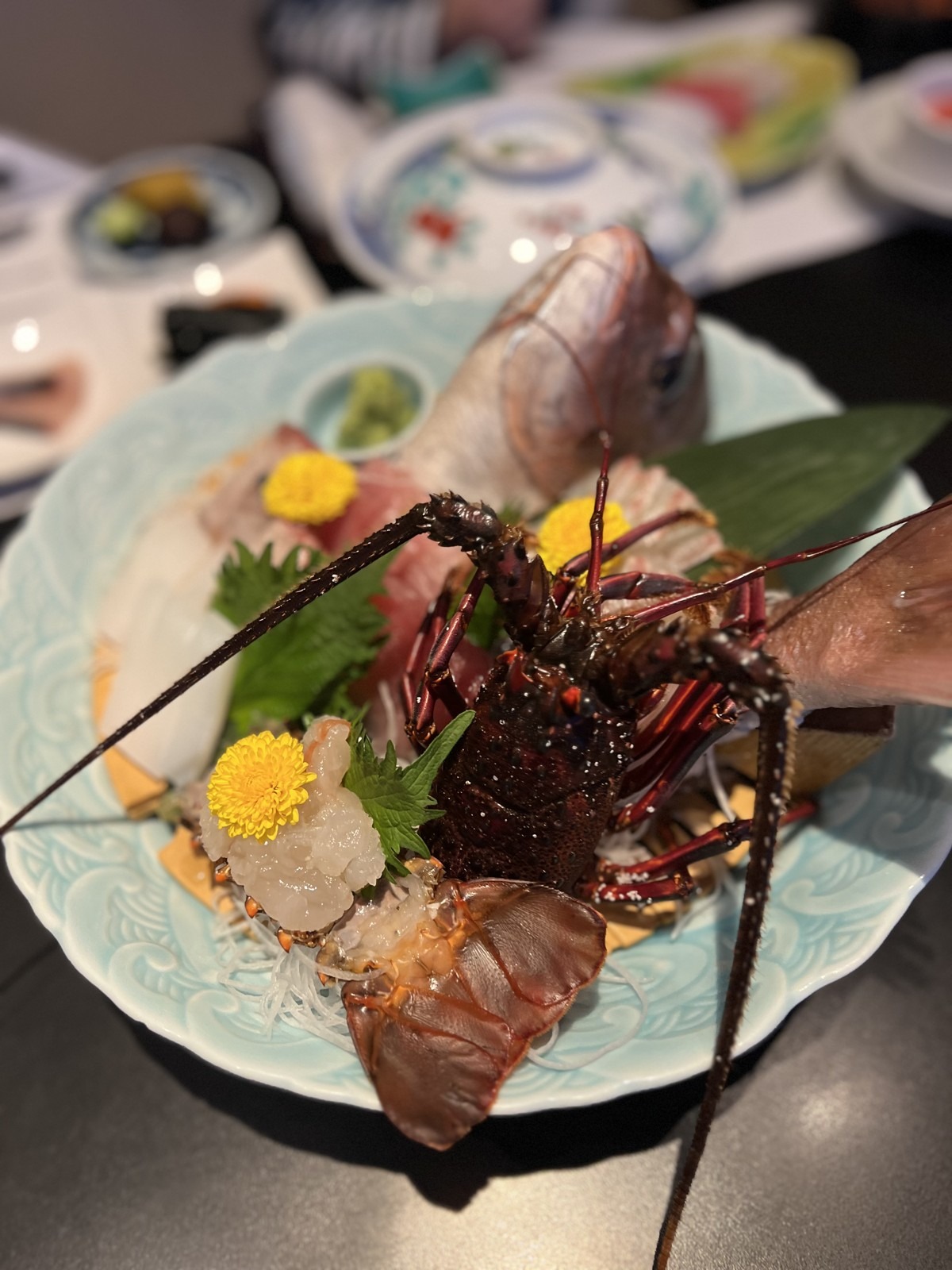 伊勢海老と鯛のお造り