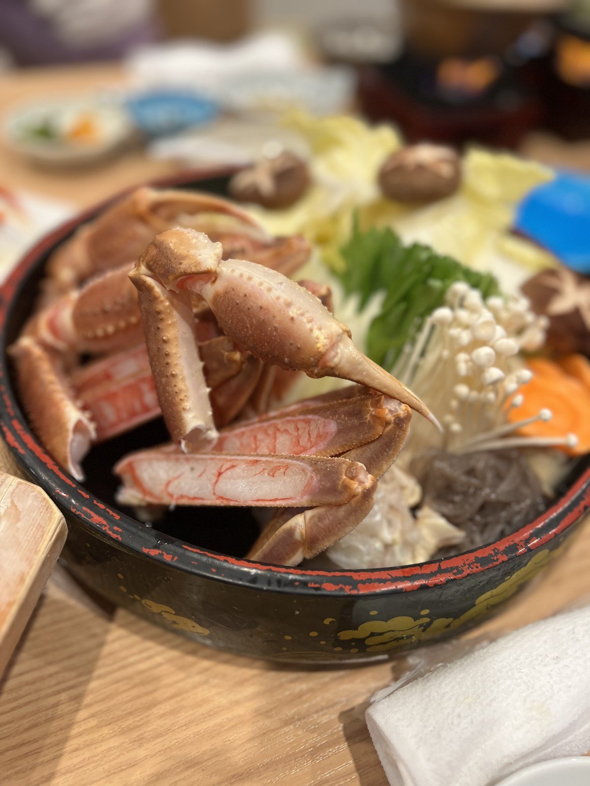 カニがたっぷり入った鍋