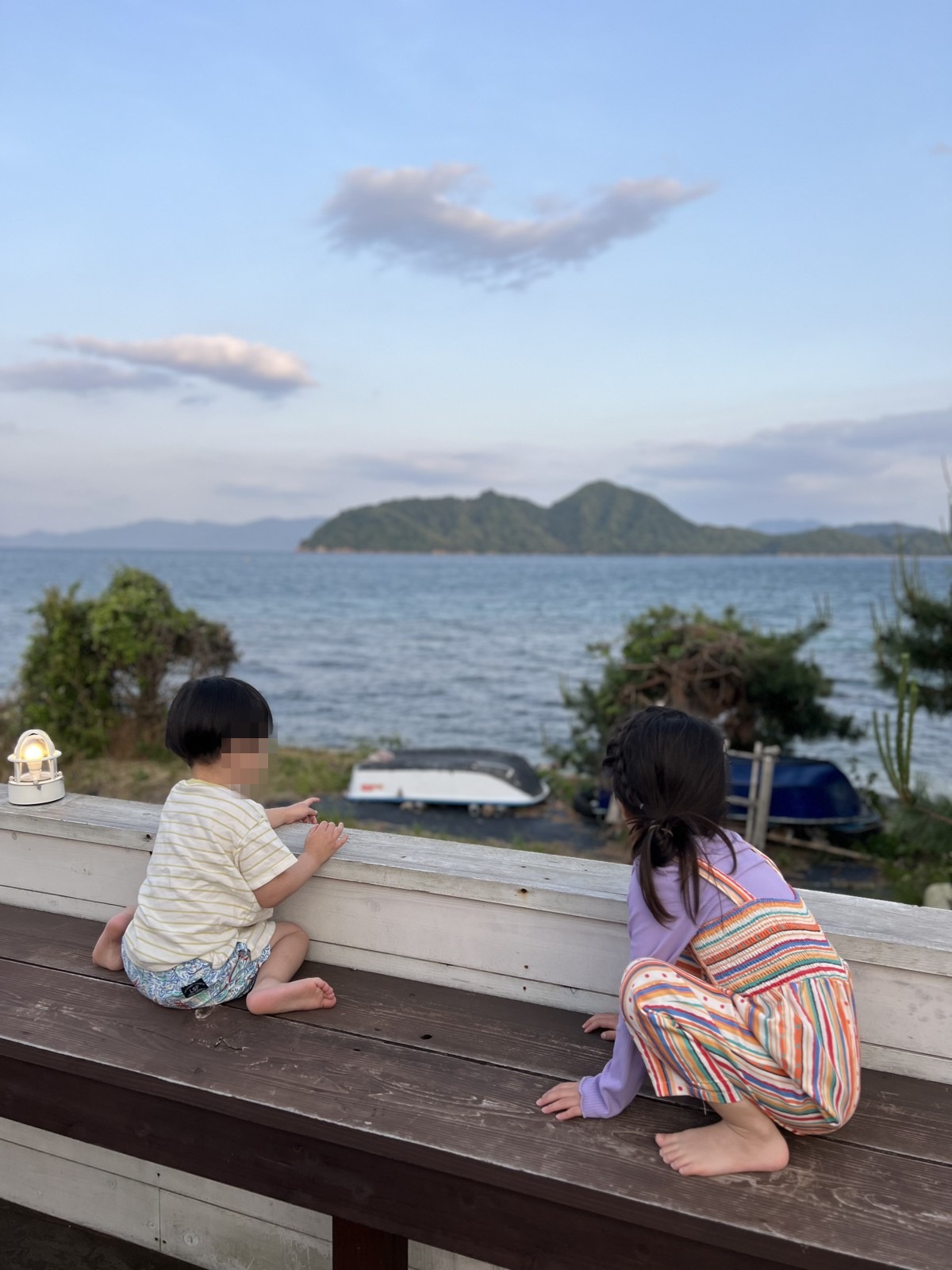 デッキから見た海