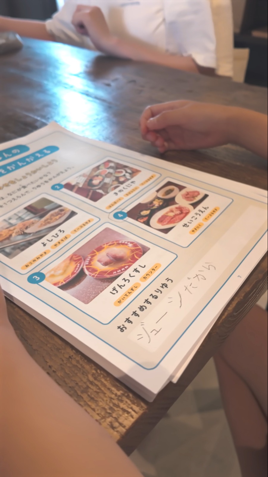 体験キットの冊子に載った商店街のお店の紹介ページ