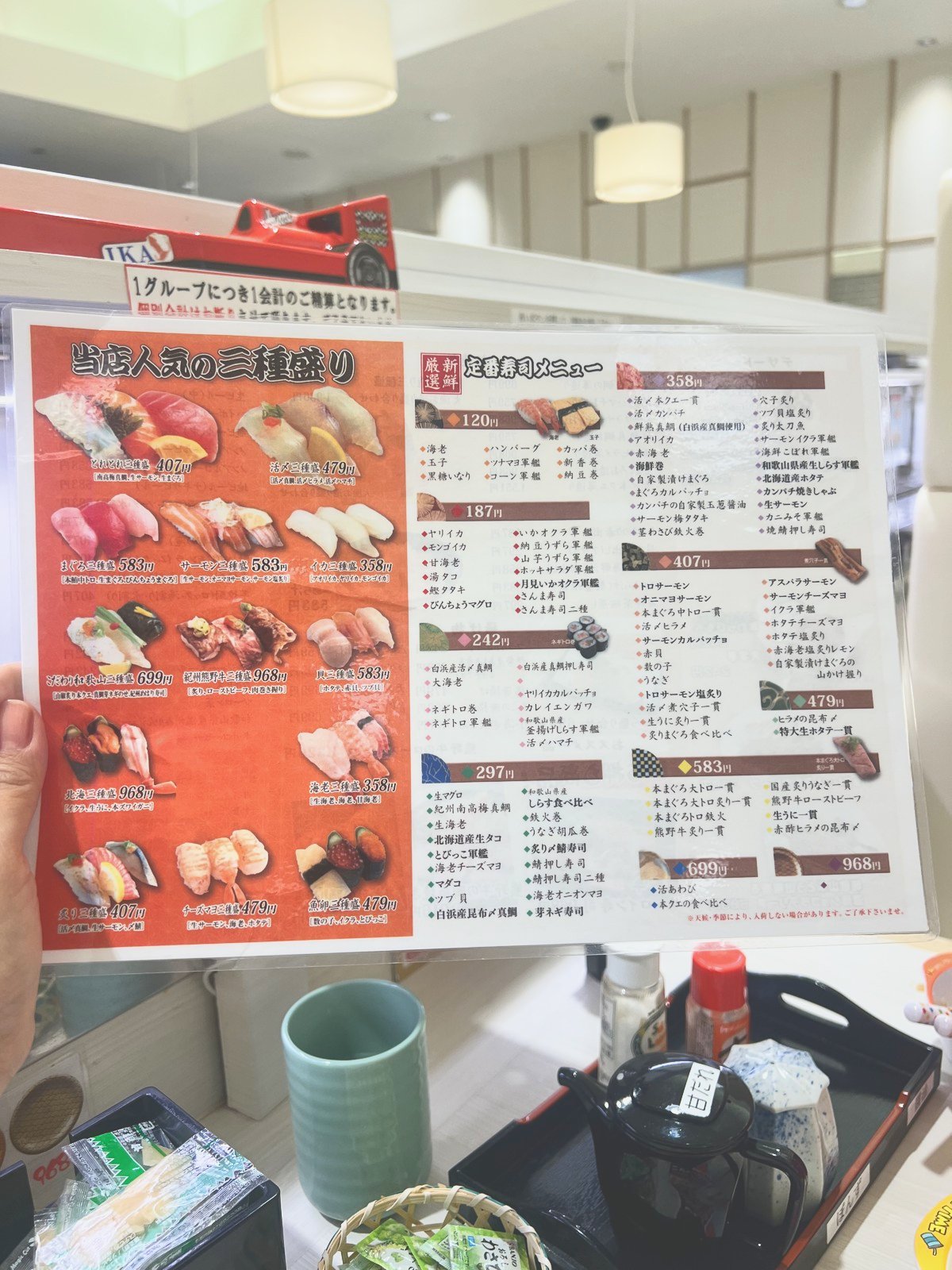 定番寿司メニュー